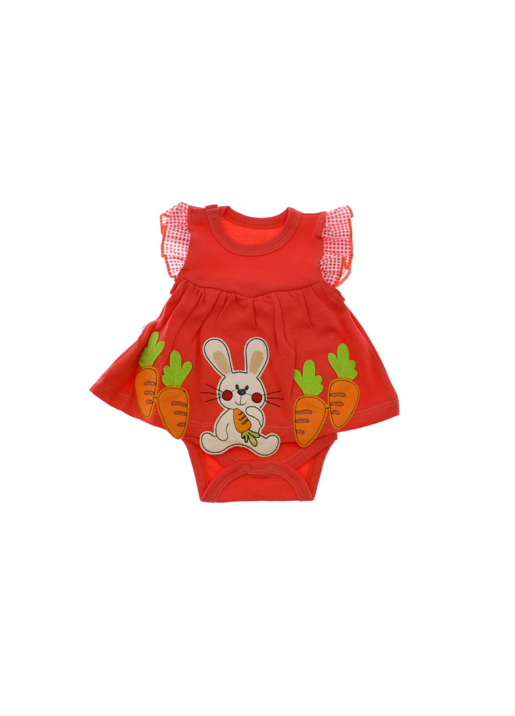 Боди платье с коротким рукавом для девочки Зайчик красный интерлок см (32249) BABYKROHA (297199918)