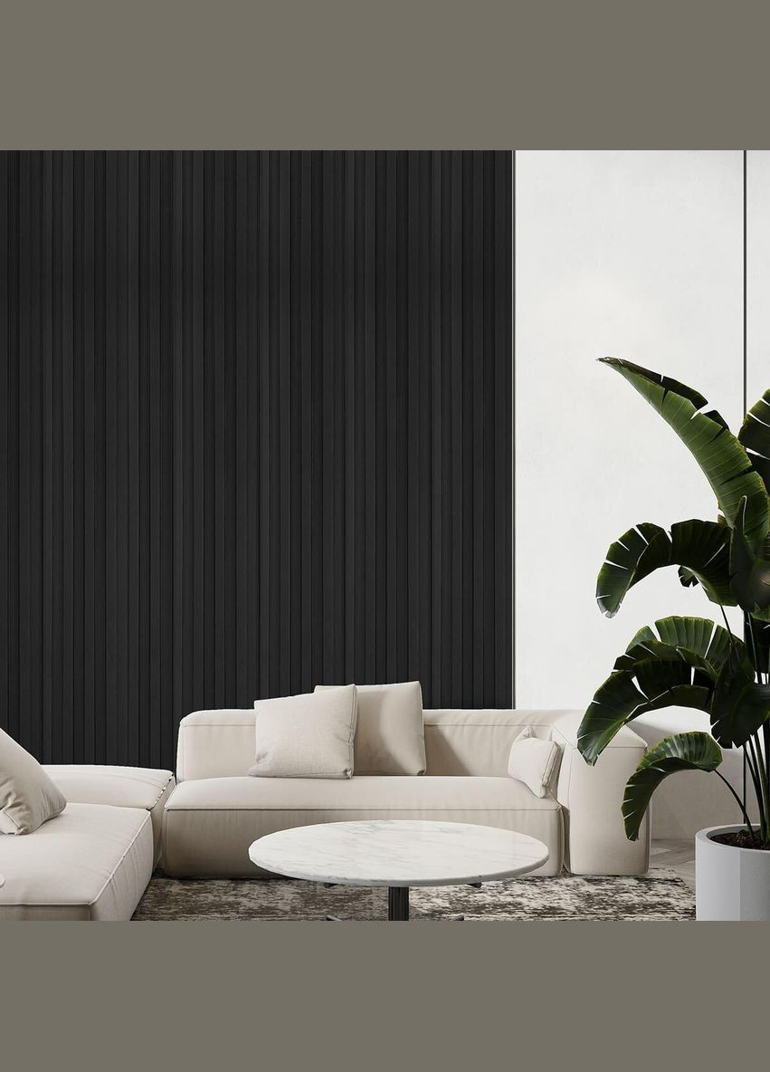 Декоративна стінова рейка антрацит 3000*160*23мм (D) SW-00001532 Sticker Wall (300242276)