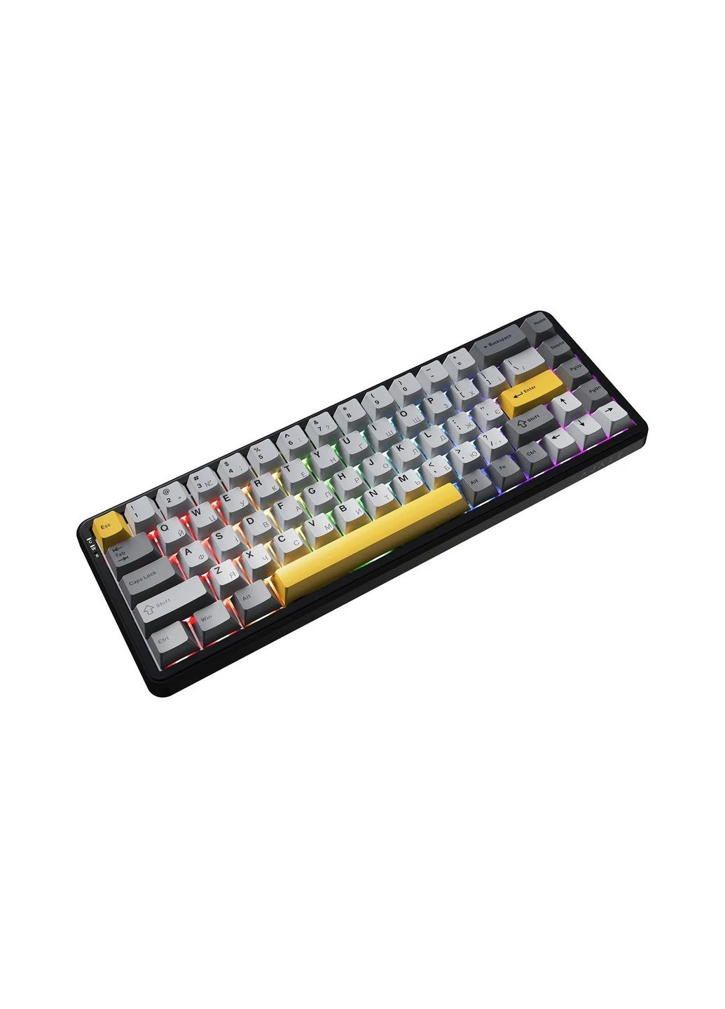 Клавіатура (AK680-M-BGY-AW) Ajazz AK680 MAX Magnetic Switch RGB USB Black (377856716)