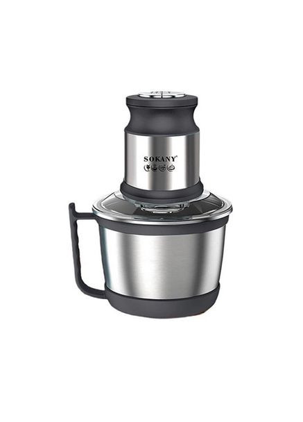 Кухонный измельчитель SK-7027 4 лезвия Комбайн 800Вт фитнес-блендер 3л Турборежим чоппер Серый Sokany (322768247)