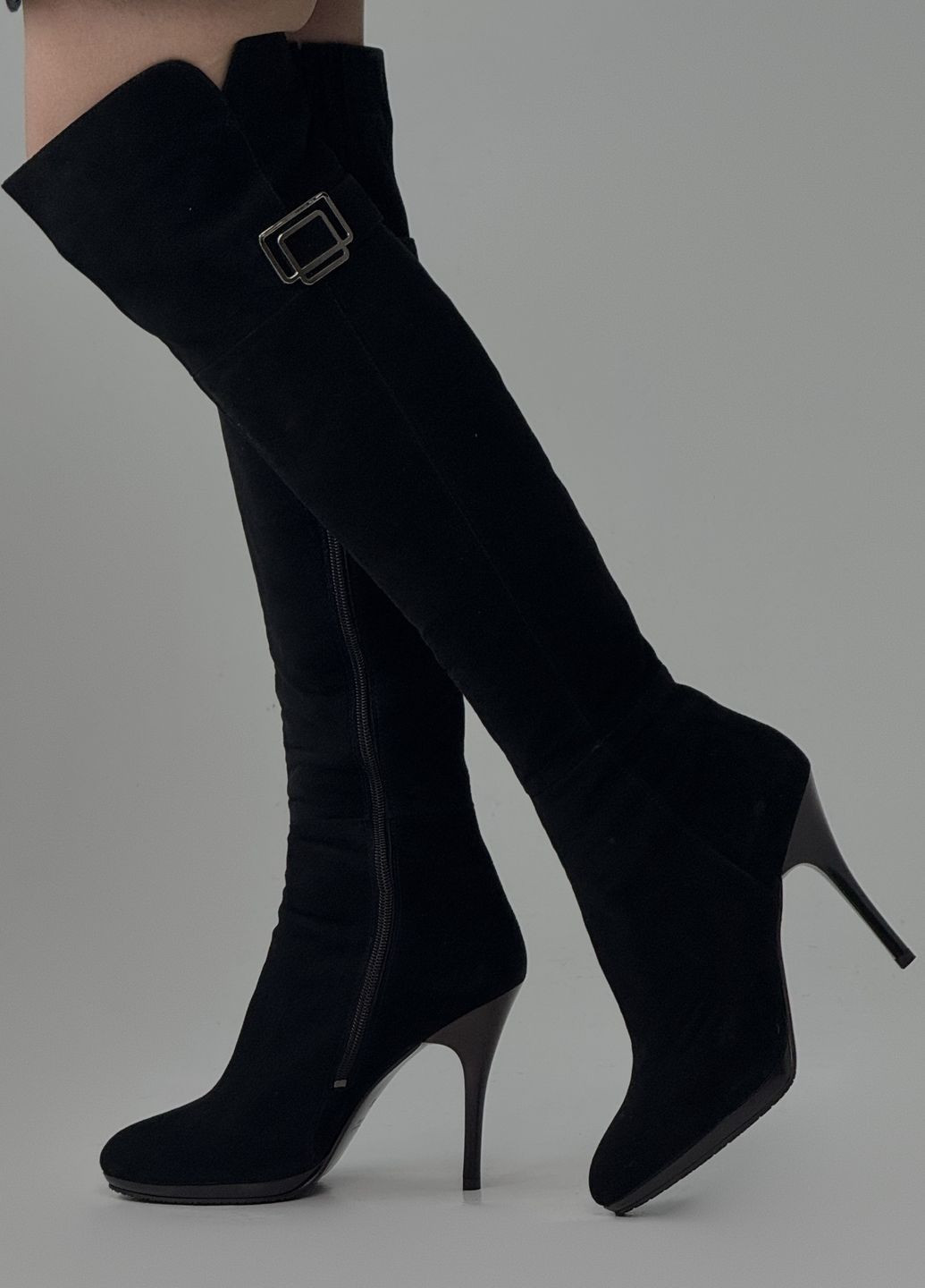 Осенние ботфорты женские на каблуке Respect