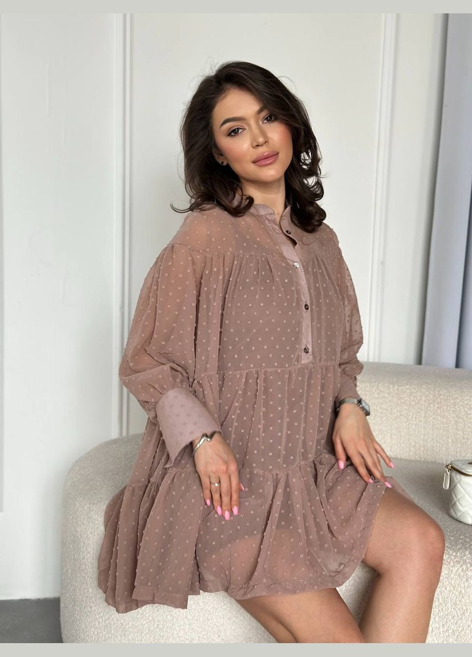 Коричневое праздничный, вечернее женское платье мини Avanti