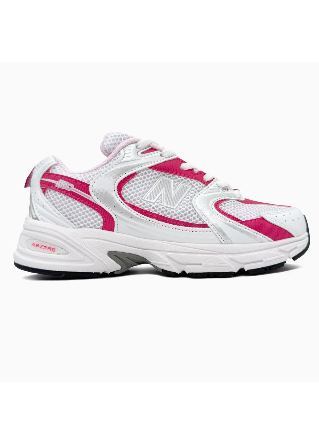 Розовые демисезонные кроссовки мужские new balance 530 white / pink нью беланс 530 No Brand