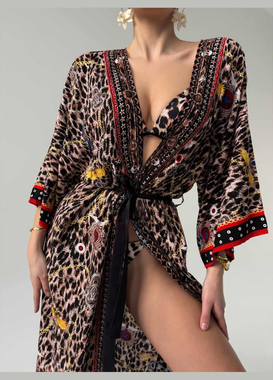 Розкішна туніка з леопардовим принтом No Brand (327242840)
