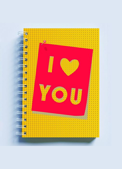 Скетчбук Sketchbook (блокнот) для малювання з принтом "I love You. Я люблю тобі" Кавун блокнот для малювання (316132593)