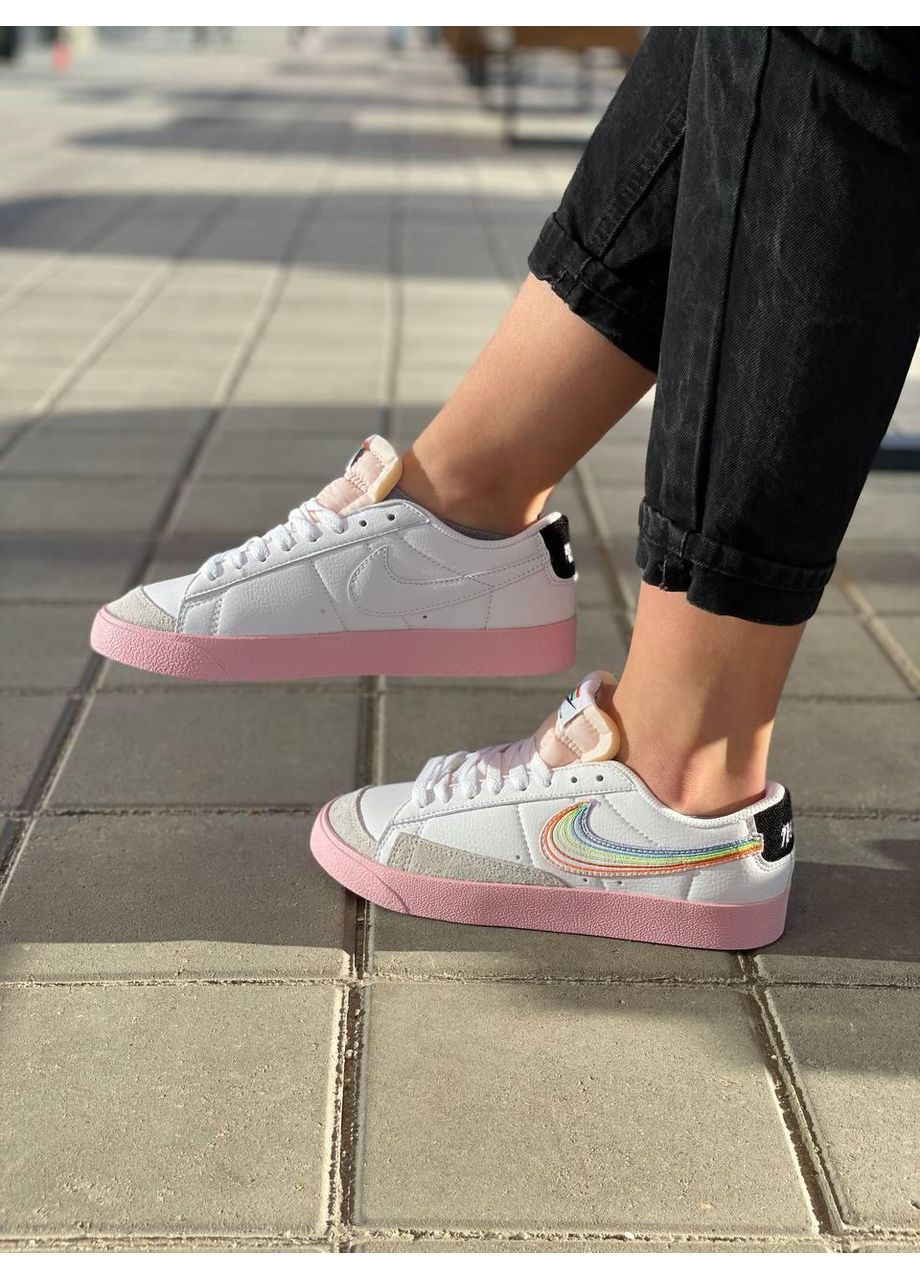 Белые демисезонные кроссовки мужские nike blazer low 77 vintage betrue найк блейзер No Brand