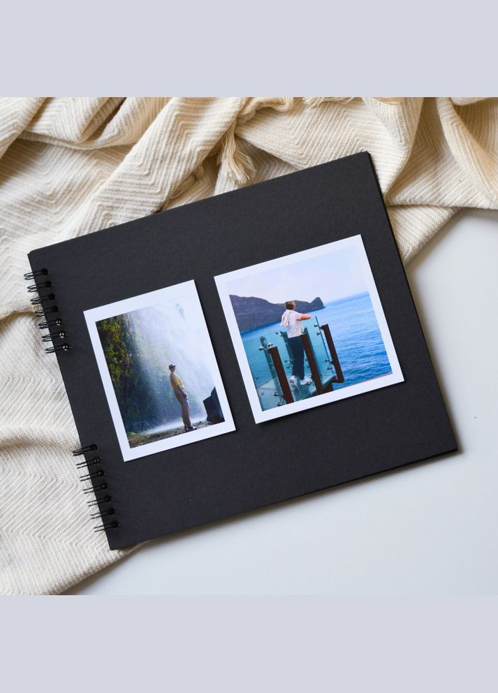 Альбом DIY с черными страницами 20×23 | Альбом для фото черный 40 страниц | Черный фотоальбом WOW DIY (304419058)