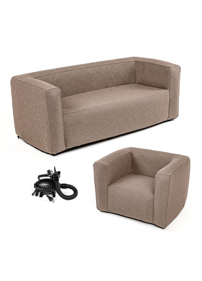 Комплект надувних меблів диван і крісло коричневий SW-00002656 No Brand (328633406)