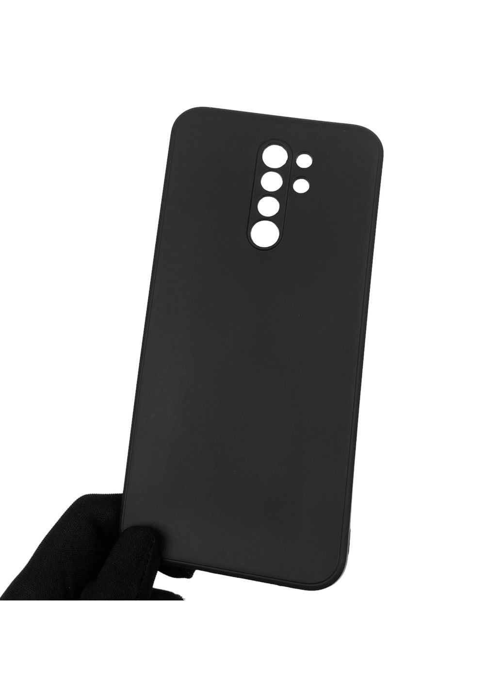 Чехол для Redmi 9 однотонный с квадратными гранями с защитой камеры на сяоми редми 9 чёрный Xiaomi (366020150)