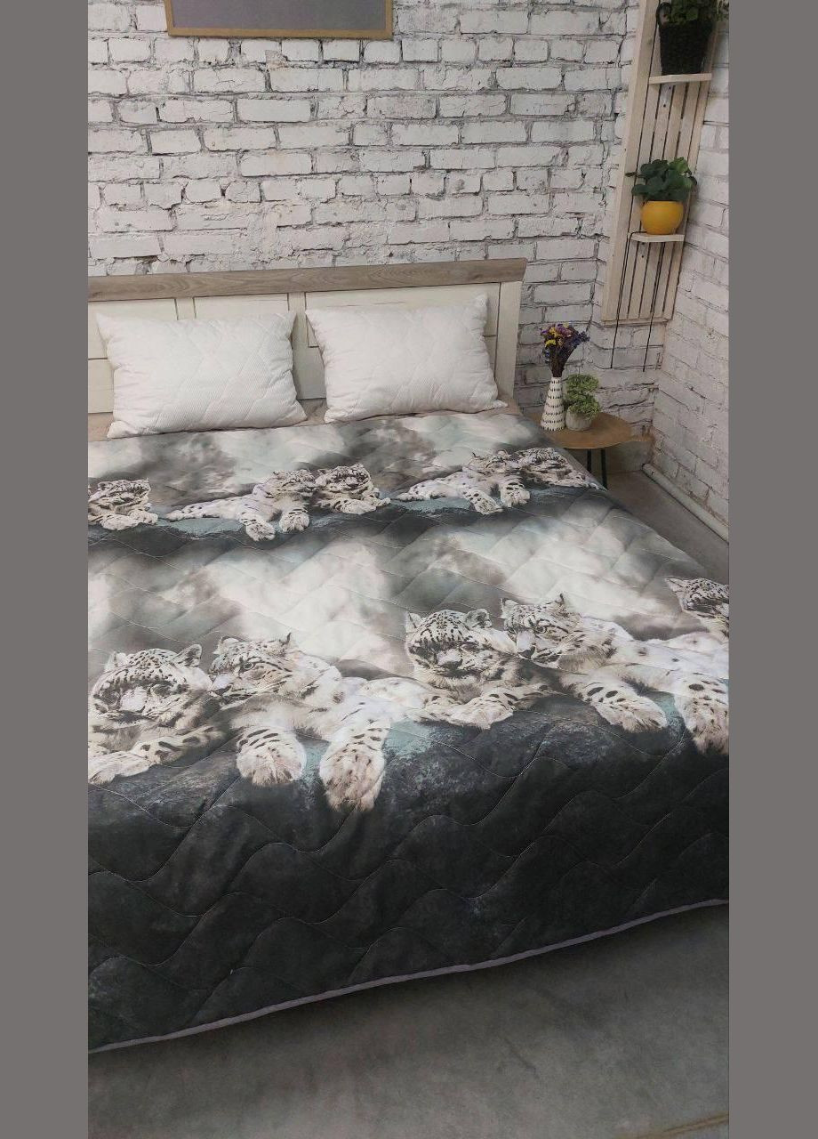 Одеяло покрывало летнее стеганые Полуторное 145х215 Серое (П4К-lito-kovdra-001/11) No Brand (306633931)