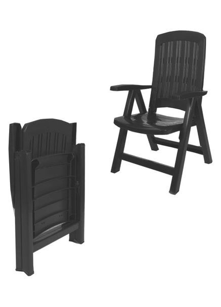 Стул садовый пластиковый складной Carmen, графит Bica (329407788)