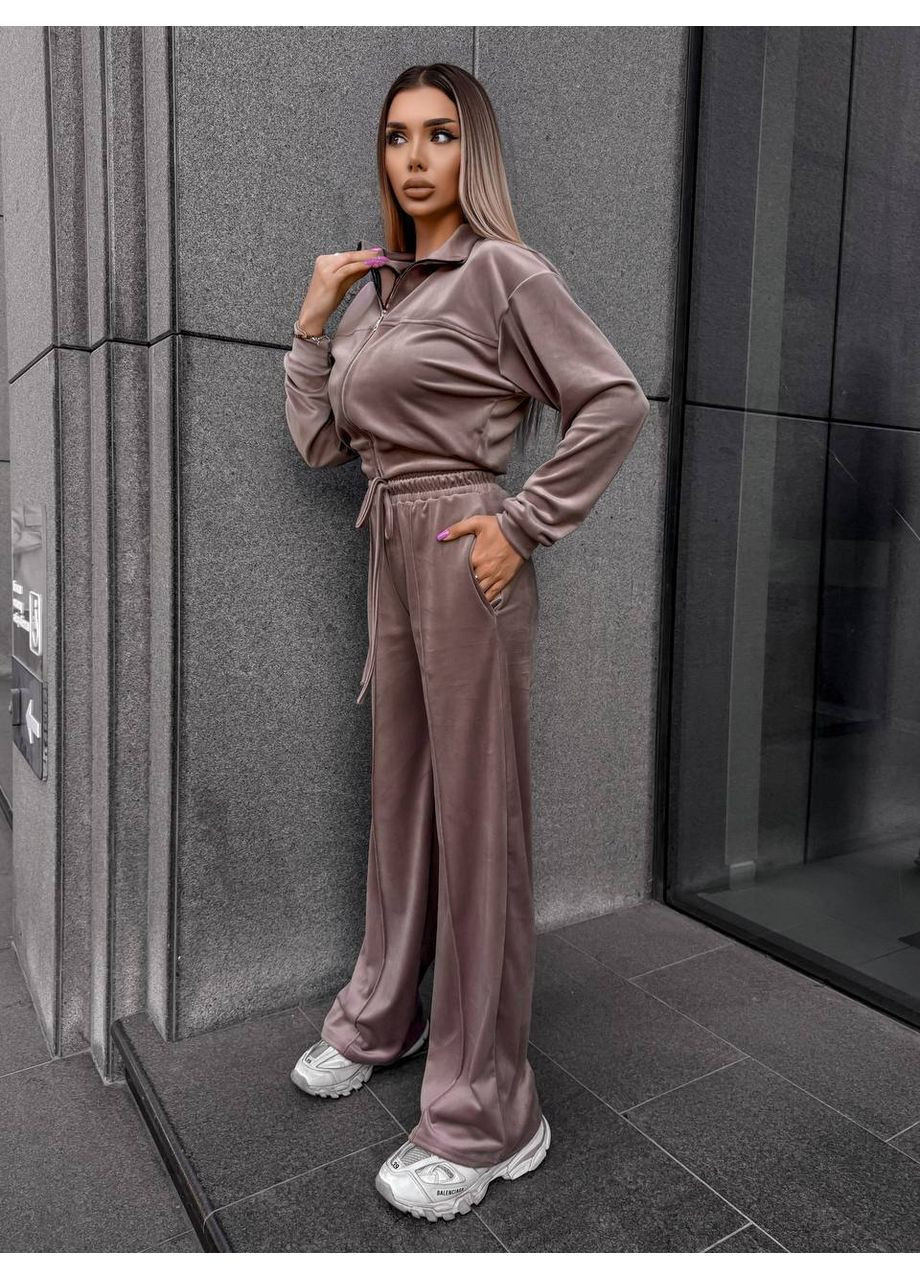 Трендовый велюровый костюм двойка No Brand (363969613)