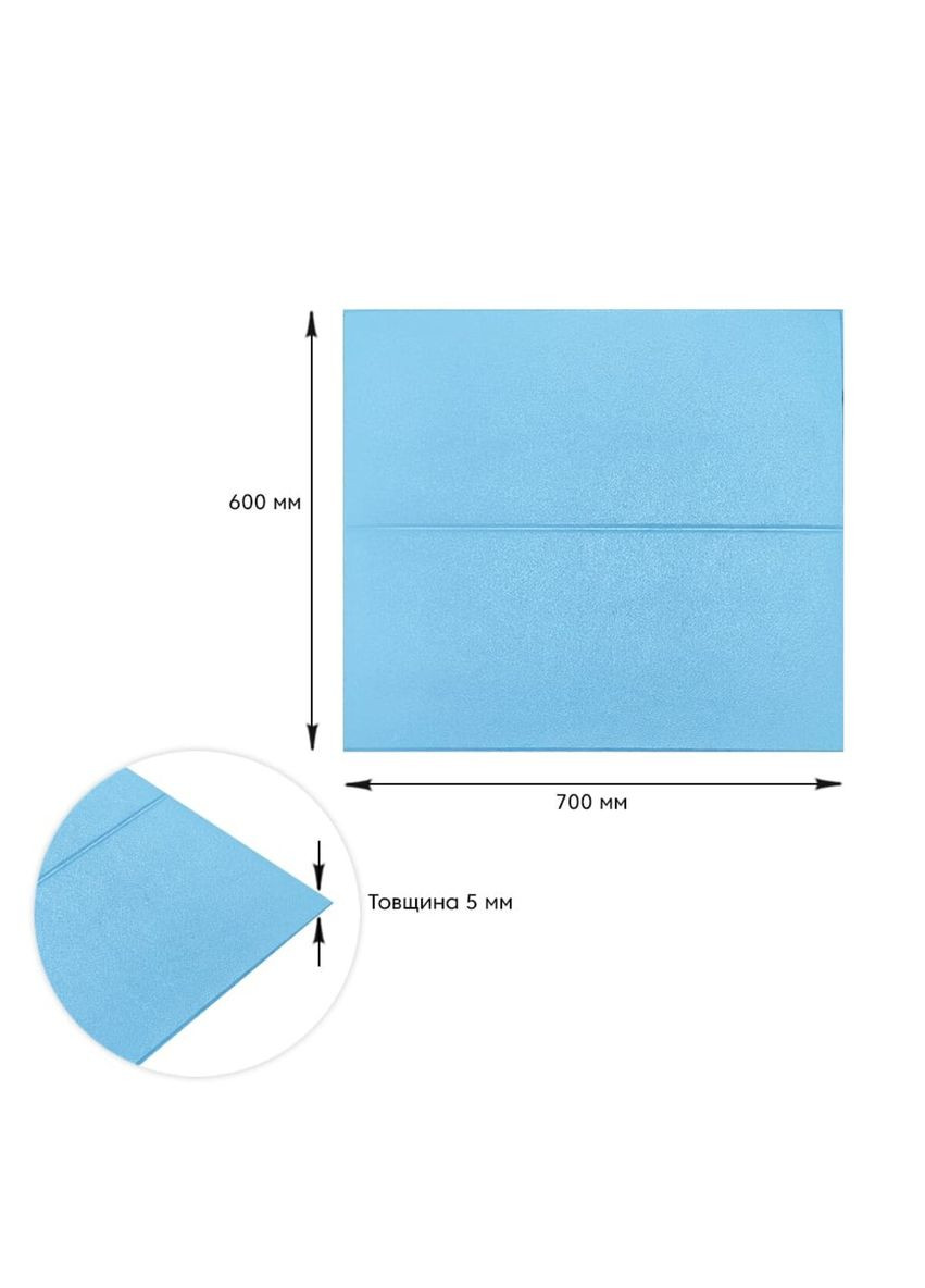 Самоклеюча 3D панель 700х600х5мм Блакитні блоки (367) SW-00001465 Sticker Wall (326063890)