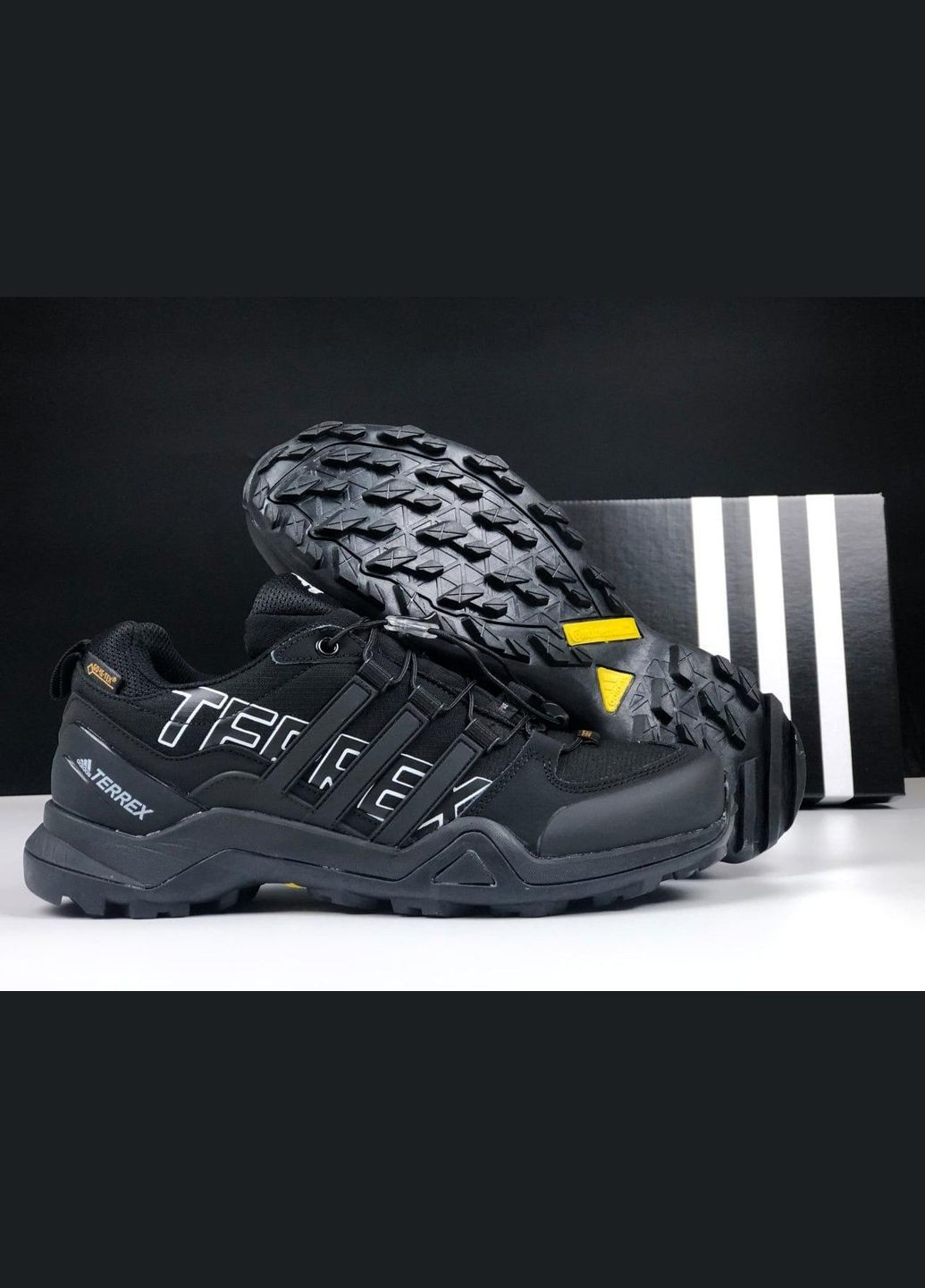 Чорні Зимовий чорні з білим зима-термо чоловічі кросівки No Brand