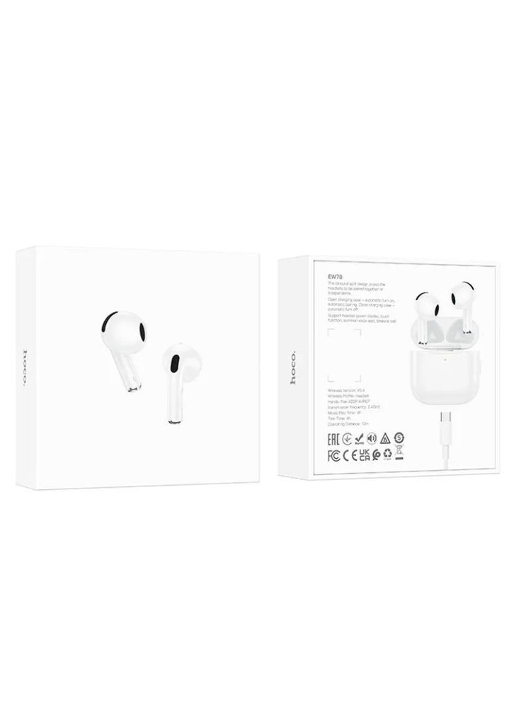 Навушники Bluetooth EW78 True wireless stereo headset White Hoco (307254519)