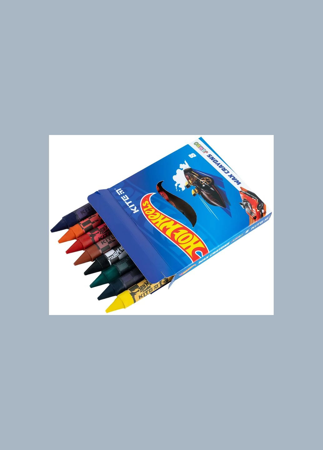 Крейда воскова, 8 кольорів Jumbo Hot Wheels HW24-076 Kite (322576722)