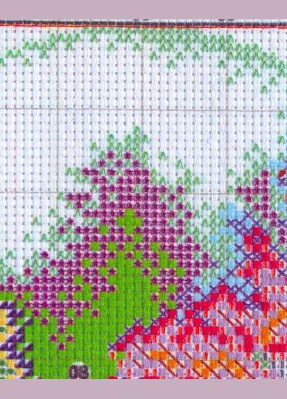 Набір для вишивання за нанесеною на канву схемою "Garden corner 5". AIDA 14CT printed 25*34 см Joy Sunday (313613186)