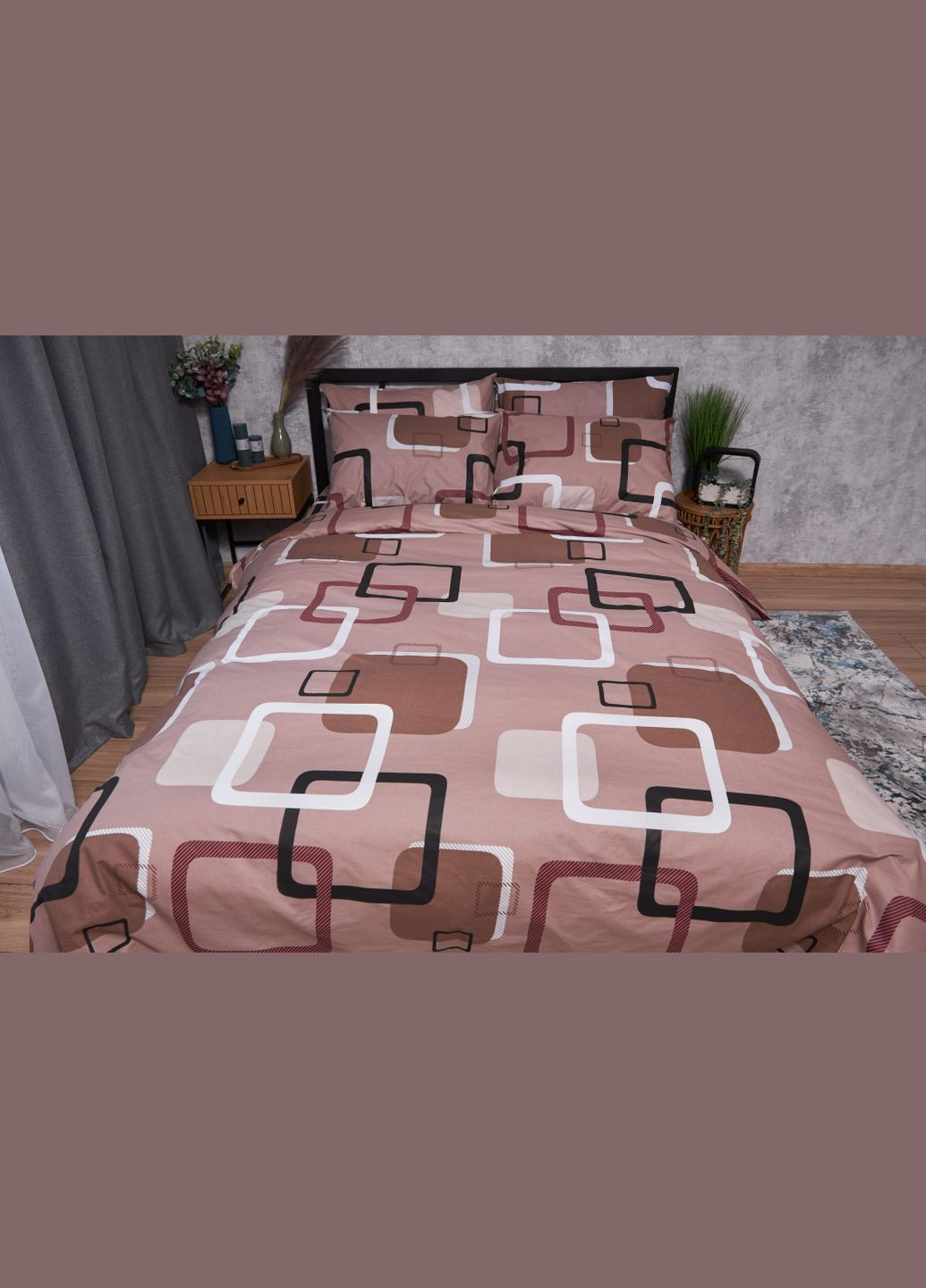 Комплект постільної білизни Бязь Gold Люкс «» King Size 220x240 наволочки 4х70х70 (MS-820002197) Moon&Star Gina (286762478)