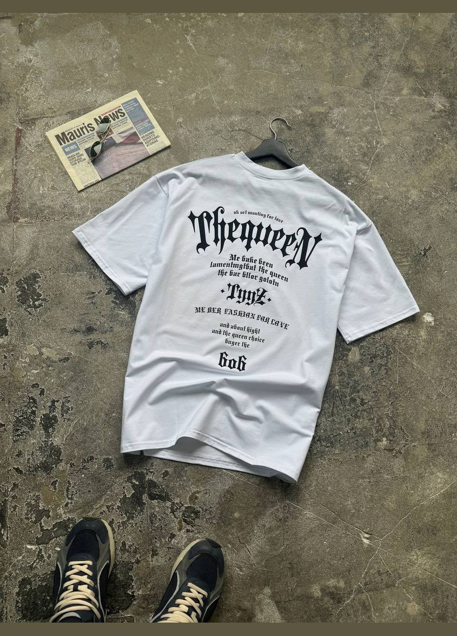 Біла футболка оверсайз біла tggz 666 No Brand