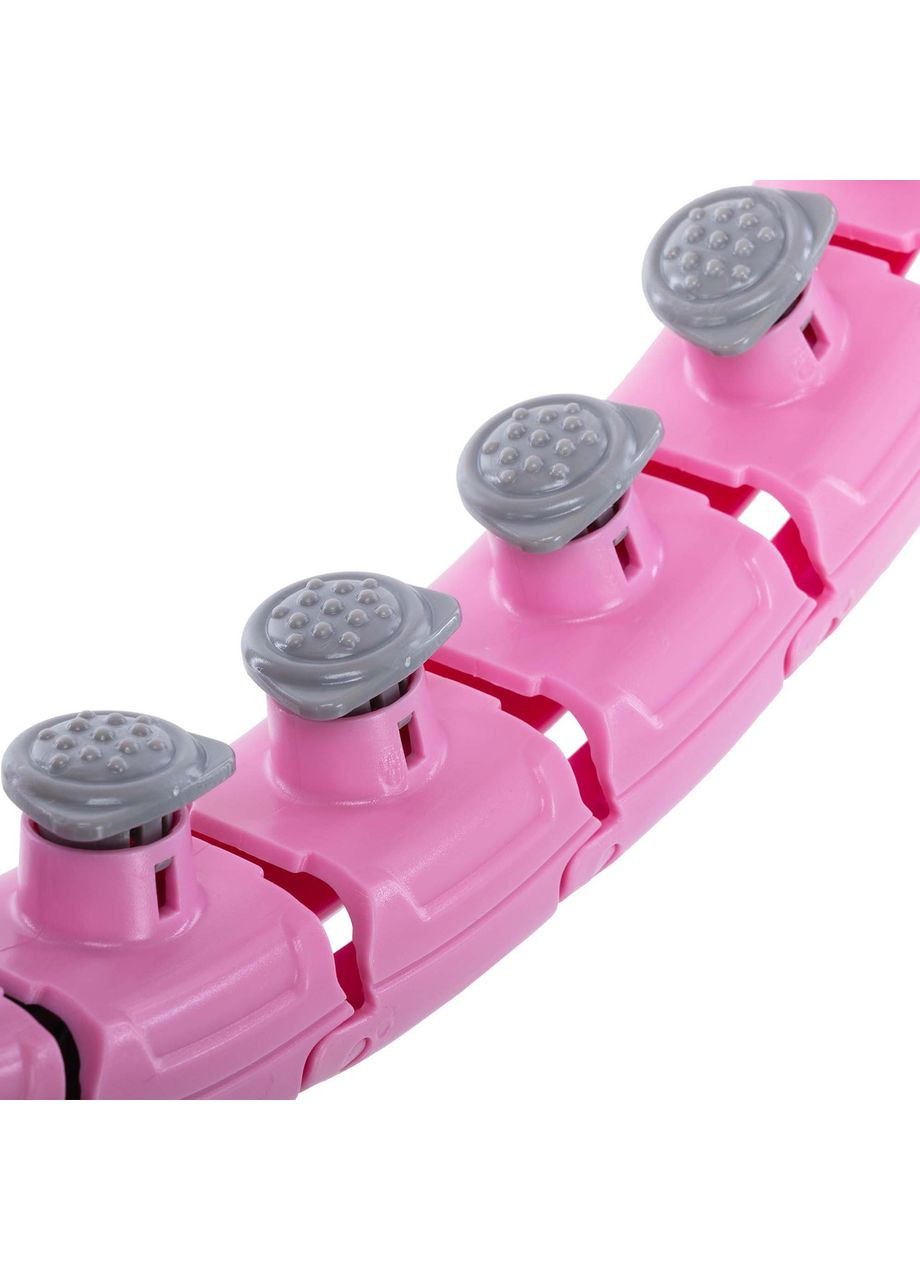 Обруч для схуднення регулювань масажний з обважнювачем FI-0766 (PP, вага-1,1 кг, Розовий) SP-Planeta (361435165)