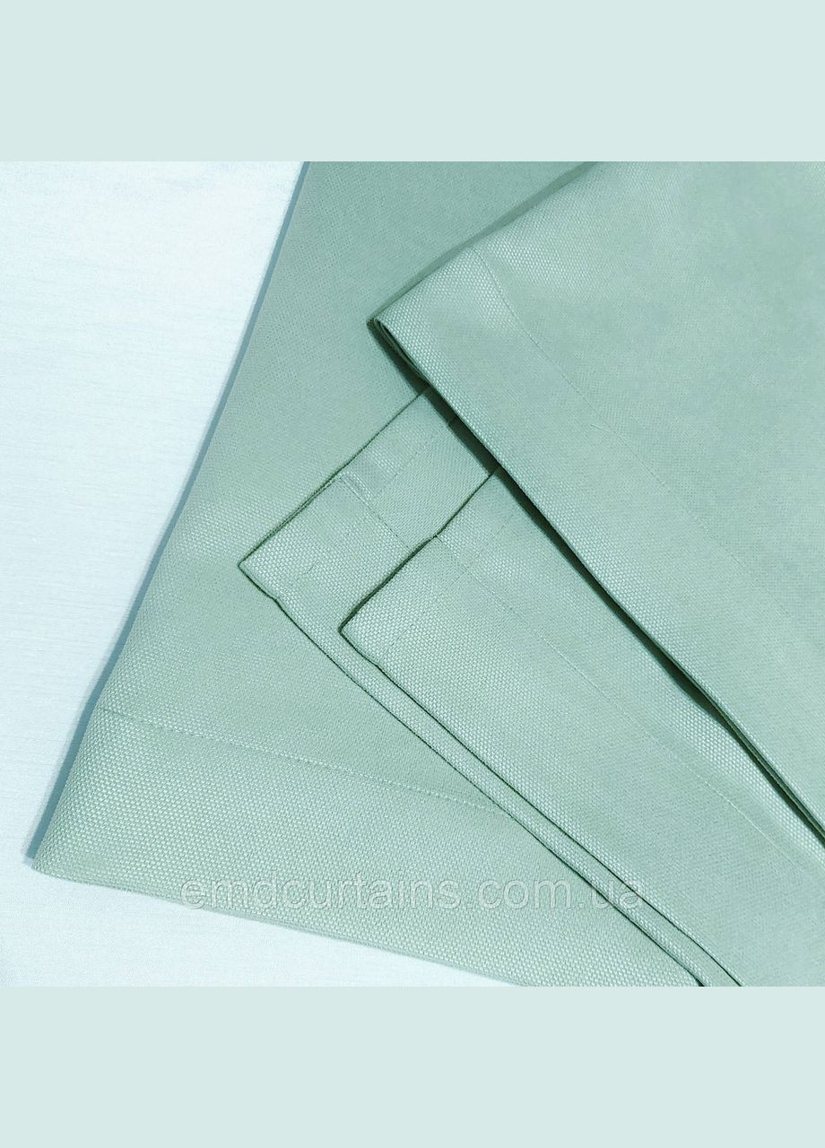 Штора на тесьме 1 шт. с подхватом ширина-300 высота-250 см микровелюр Светло-бирюзовый No Brand (337358002)