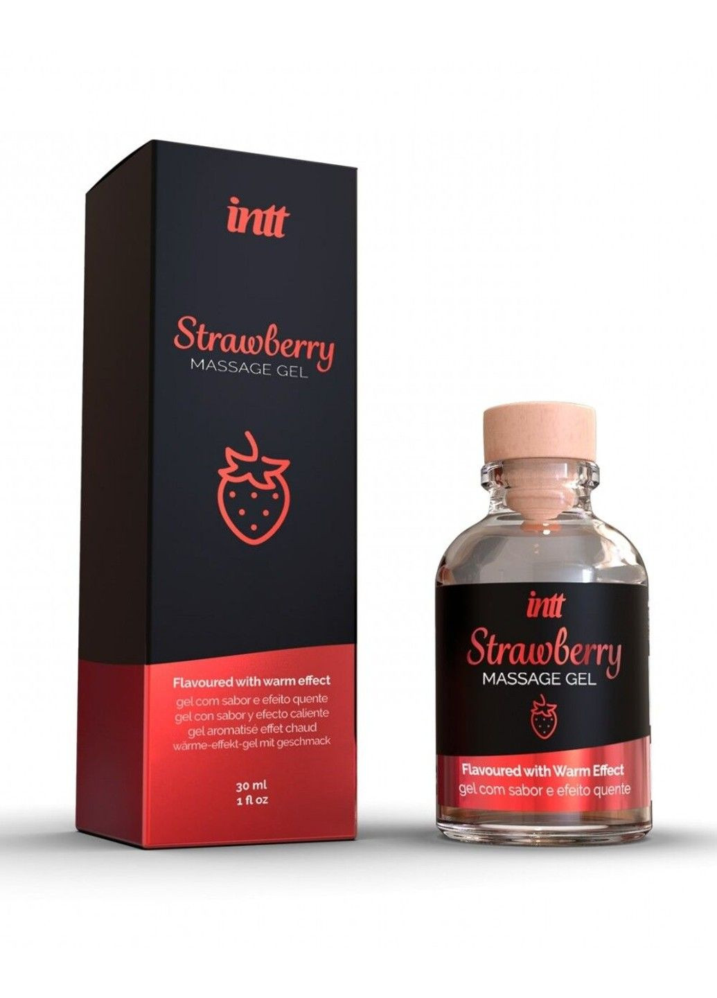 Массажный гель для интимных зон Strawberry 30 мл Intt (317256716)
