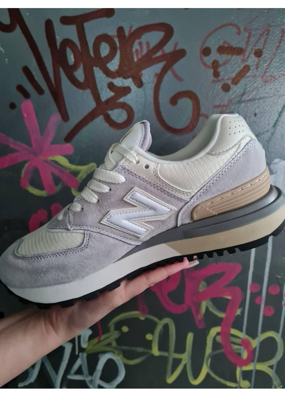КРОССОВКИ ЖЕНСКИЕ NEW BALANCE 574 LEGACY BEIGE / WHITE НЬЮ БЕЛАНС 574 No Brand белые демисезоны (368854954)