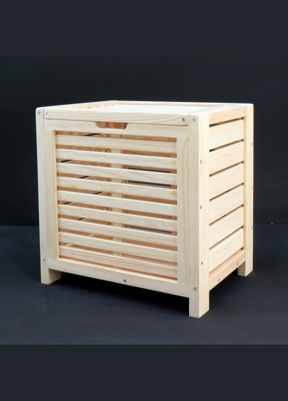 Кошик для білизни з дерева Паттані 2 бланже (КЗБ-201201) No Brand (328293644)