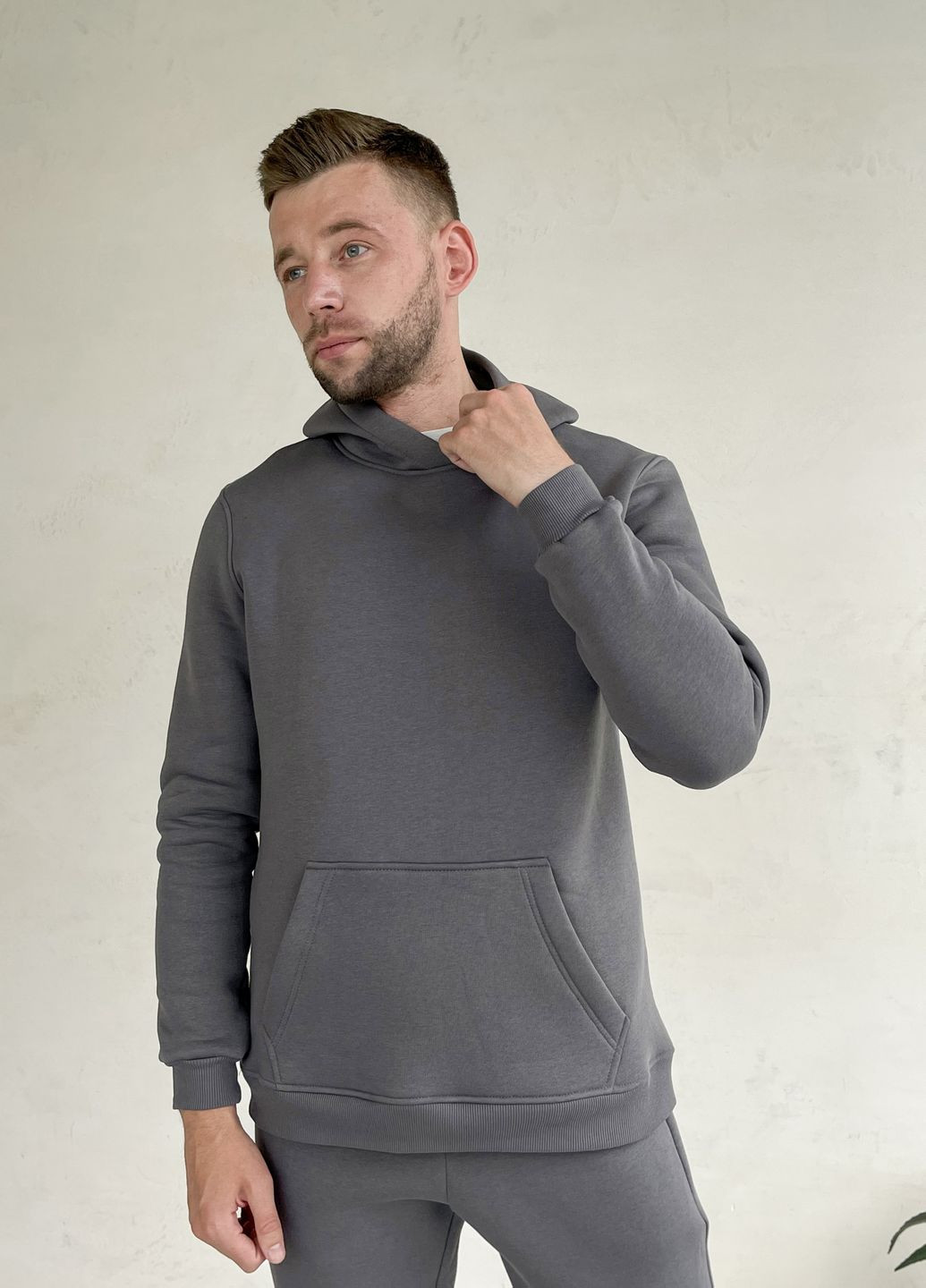 Тепле зимове чоловіче худі на флісі Merlini Анмас (304024261)