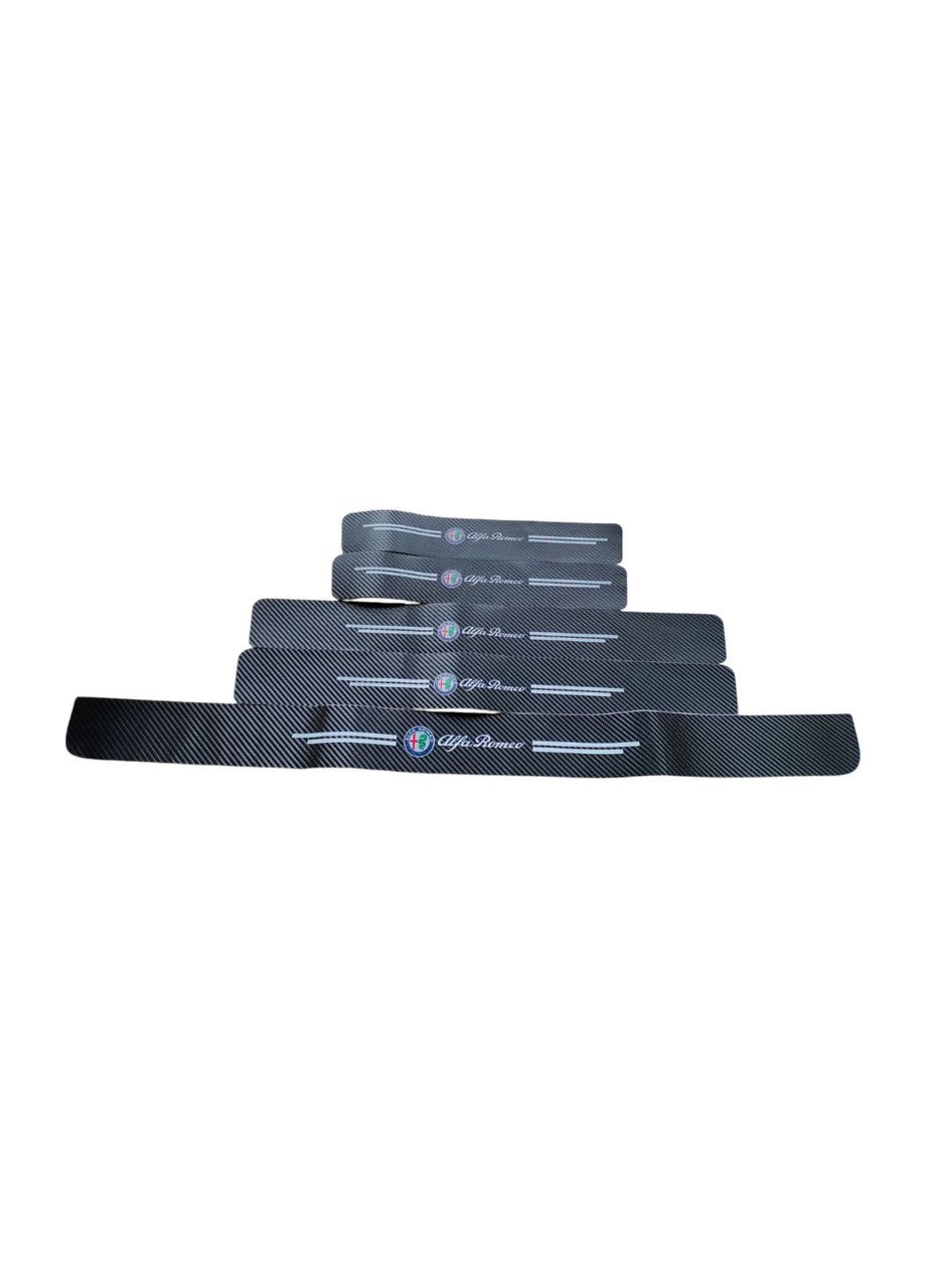 Захисна плівка накладка на пороги та бампер для - Чорний Карбон 5 шт Alfa Romeo (331018671)