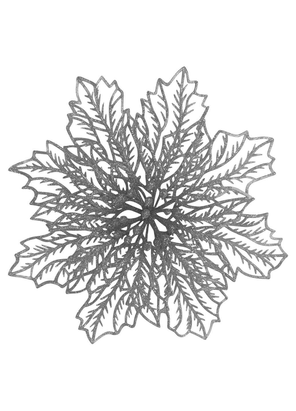 Елочная игрушка Цветок Рождественник паутинка-2 17х17х4 см белый MIS LT (365627558)