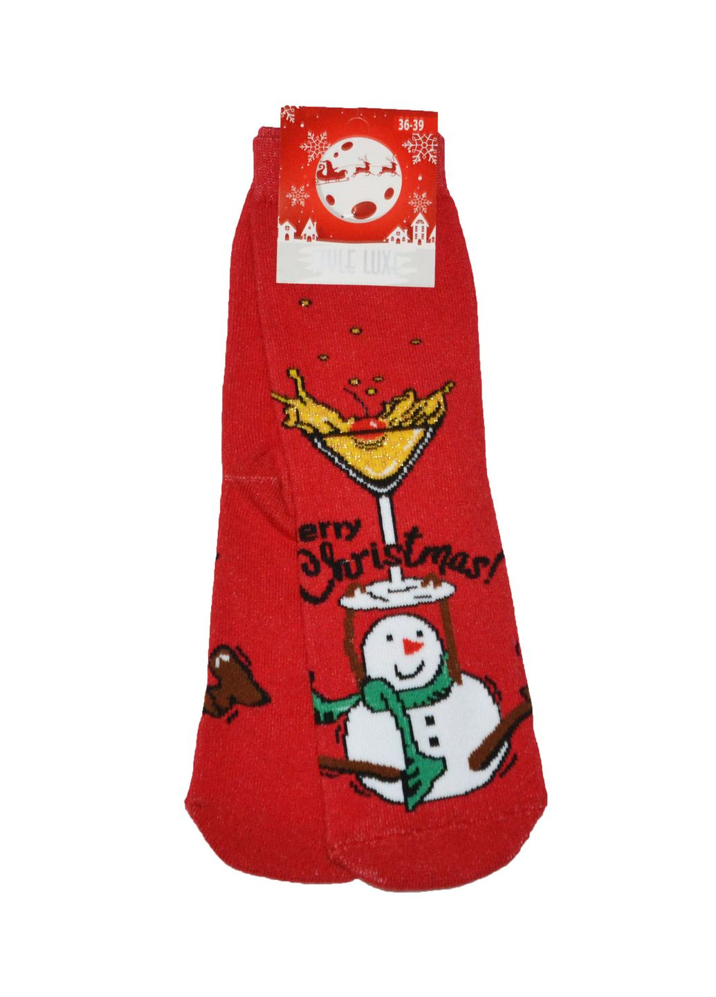 Червоні шкарпетки Style Luxe новорічні (364486337)