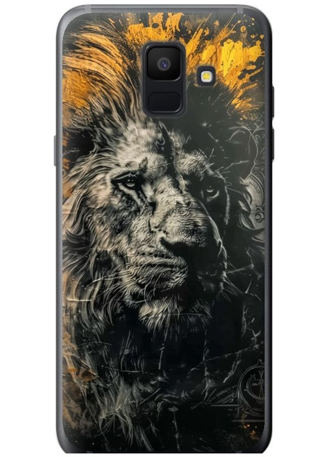 2D пластиковый чехол 'Лев в золотых красках' для Endorphone Samsung Galaxy A6 2018 (297660842)