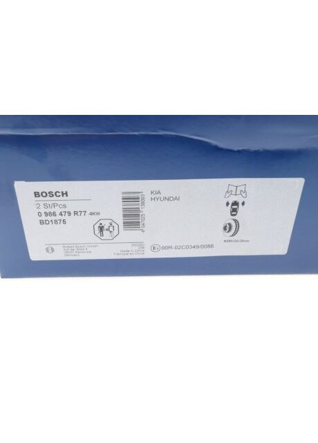 Диск гальмівний Hyundai Accent/Kia Rio 11 - передн. (вир-во ) 0 986 479 R77 Bosch (369165696)