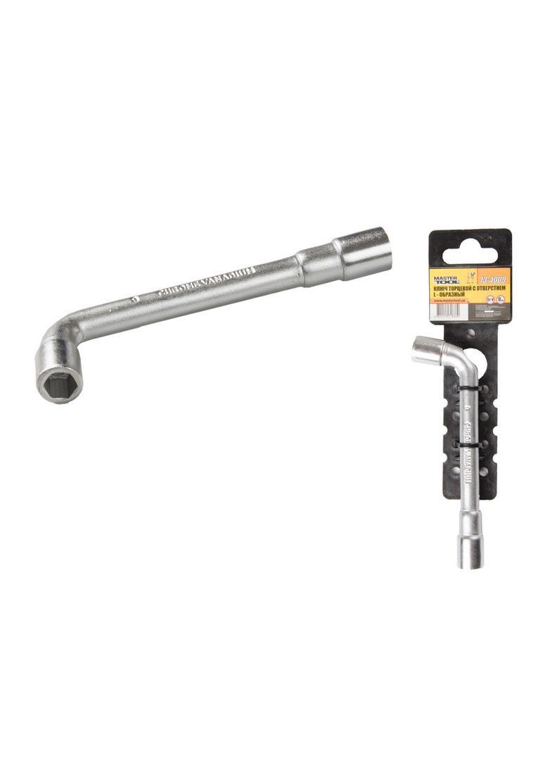 Ключ торцевий з отвором L-подібний 9 мм, CRV GM (73-4009) Mastertool (320576815)