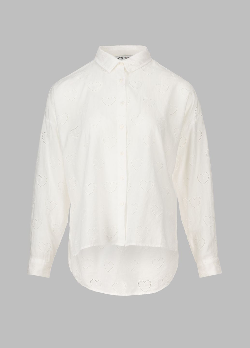 Белая повседневный рубашка Ayn