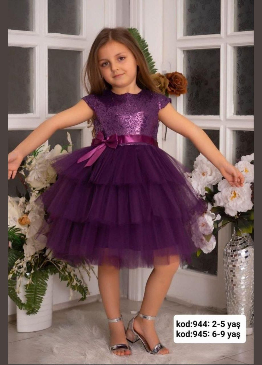 Фіолетова дитяча сукня для дівчинки No Brand (351502297)