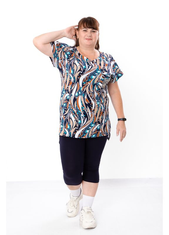 Темно-синяя комплект женский (бриджи+туника) (p-4625) Носи своє 8113-002