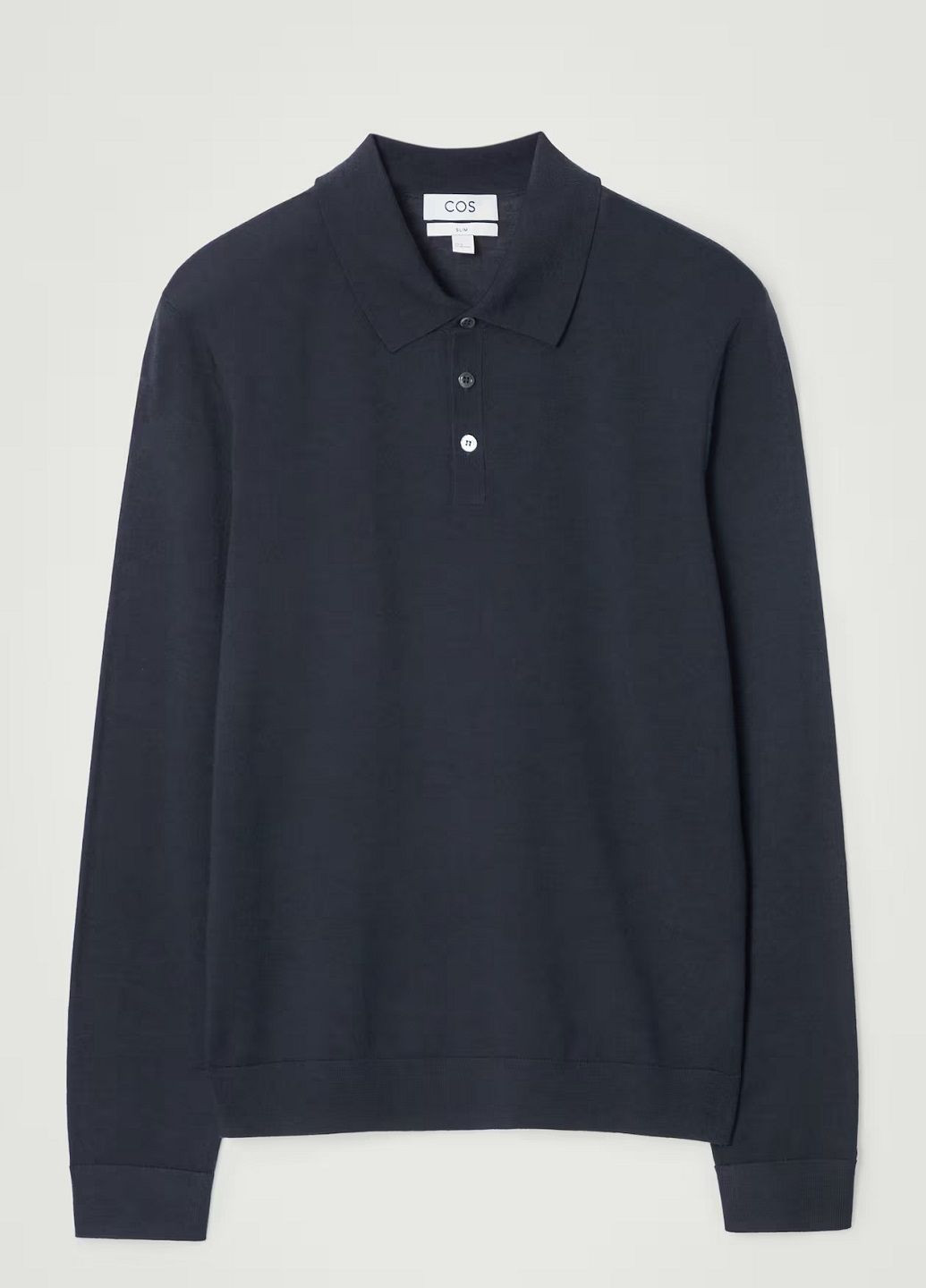 Темно-синяя футболка-поло для мужчин Cos