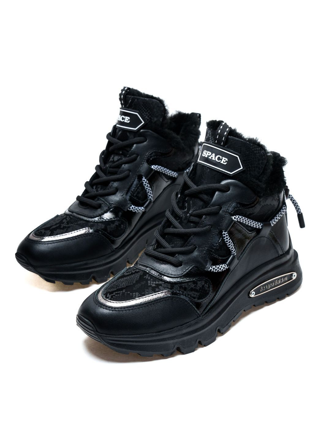 Кроссовки 01273 Черные Bengzo Baldini чёрные зима (370709051)