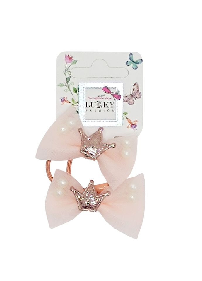 Дитяча резинка для волосся "Корона" T18533(бежевий) Lukky (366421276)