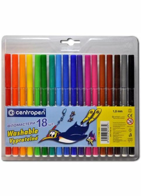 Фломастери Сentropen, 18 кольорів Centropen (342416881)