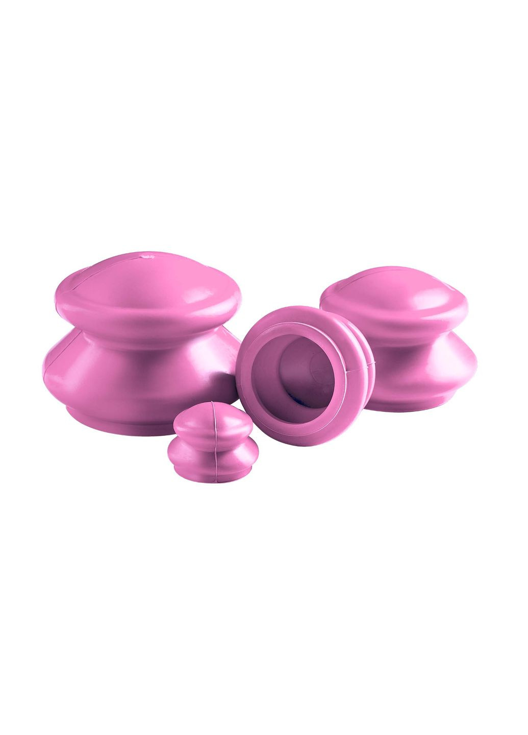 Вакуумные массажные банки для тела (китайские/атницелюлитные банки) 4 шт Pink (P-5907739314925) 4FIZJO (303723232)