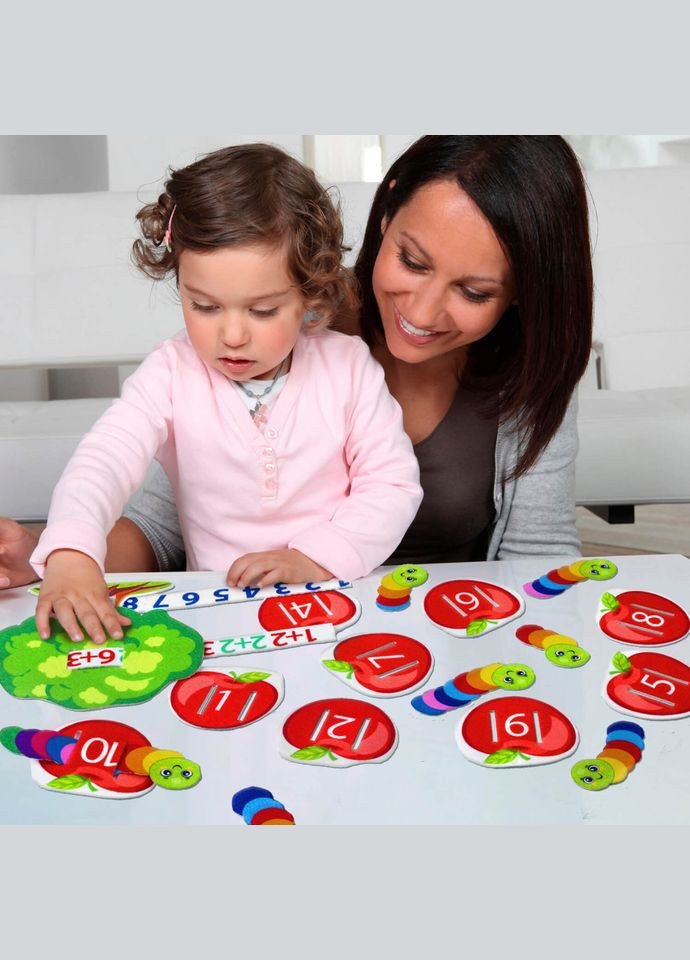 Розвиваюча гра для дітей "Фруктова математика" ME5032 15, 2в1 фетрові деталі MAGDUM (364543238)