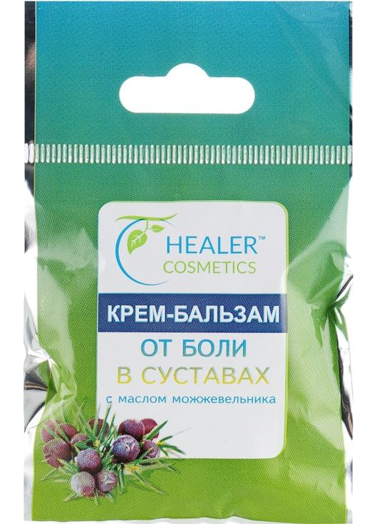 Крем-бальзам від болю в суглобах з олією ялівцю 10g (726156-31158096) Healer (368908166)
