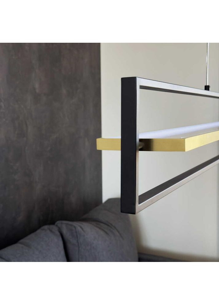 Світильник LED smart PRADA-P+пульт 90W 3000-5000K IP20 прямокутник чорно-золотий Violux (365652251)