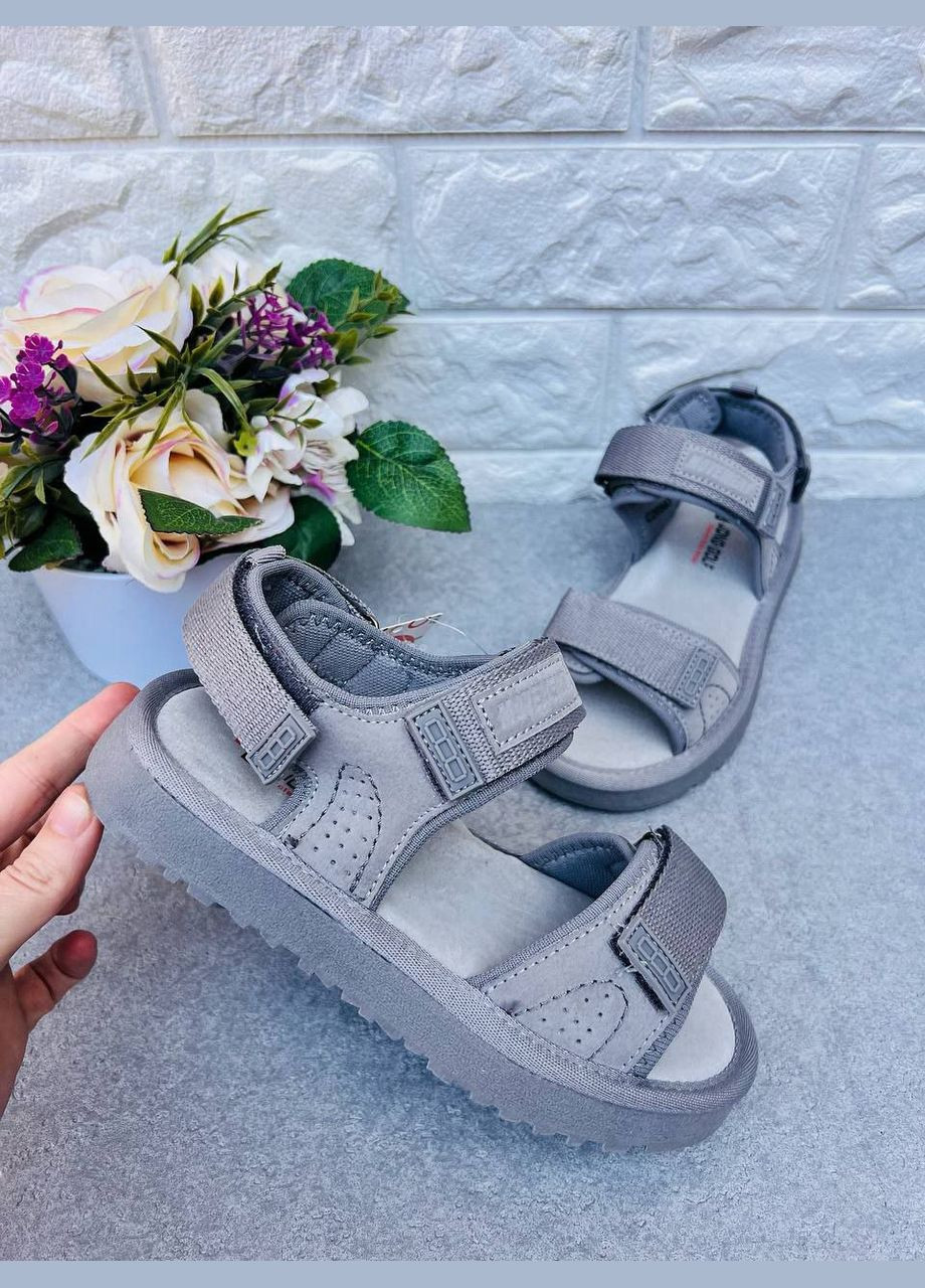 Серые лаконические босоножки для мальчика Jong Golf