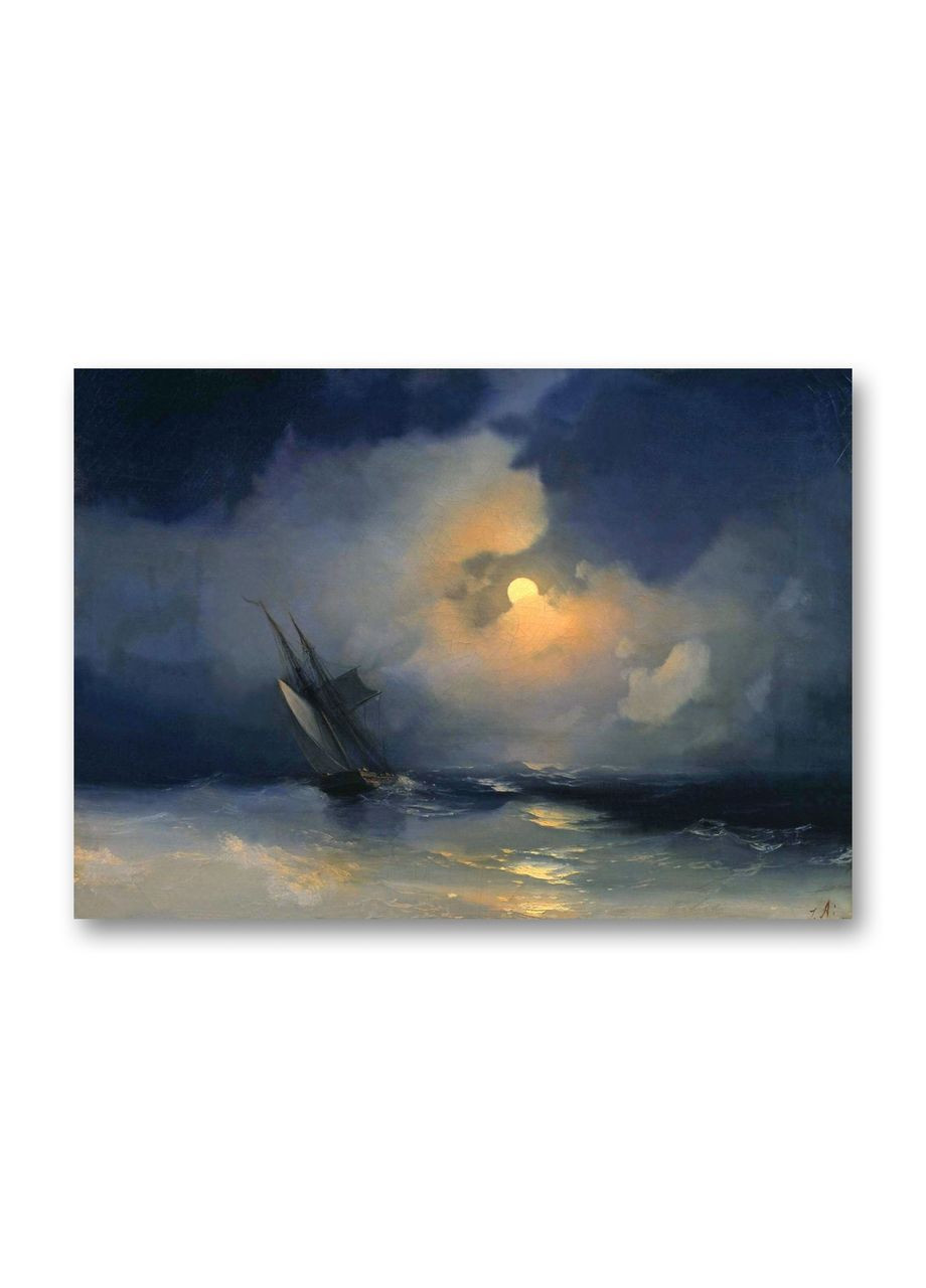 Печать на холсте Буря на море ночью Иван Айвазовский 40x60 No Brand (346496426)