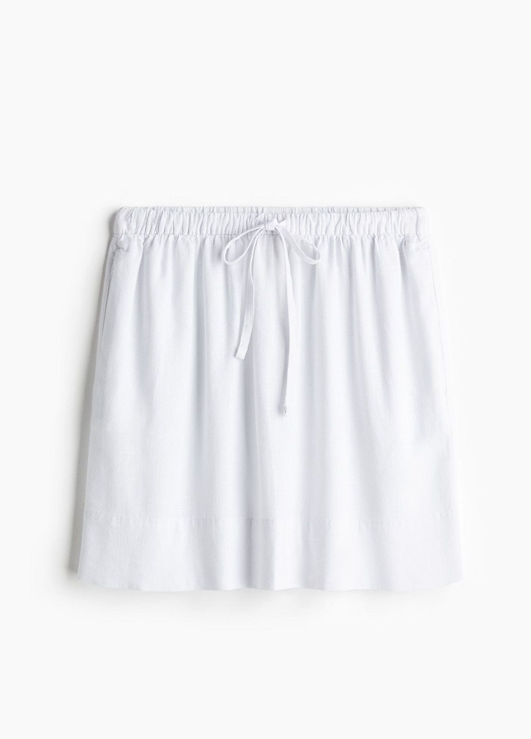 Белая кэжуал однотонная юбка H&M