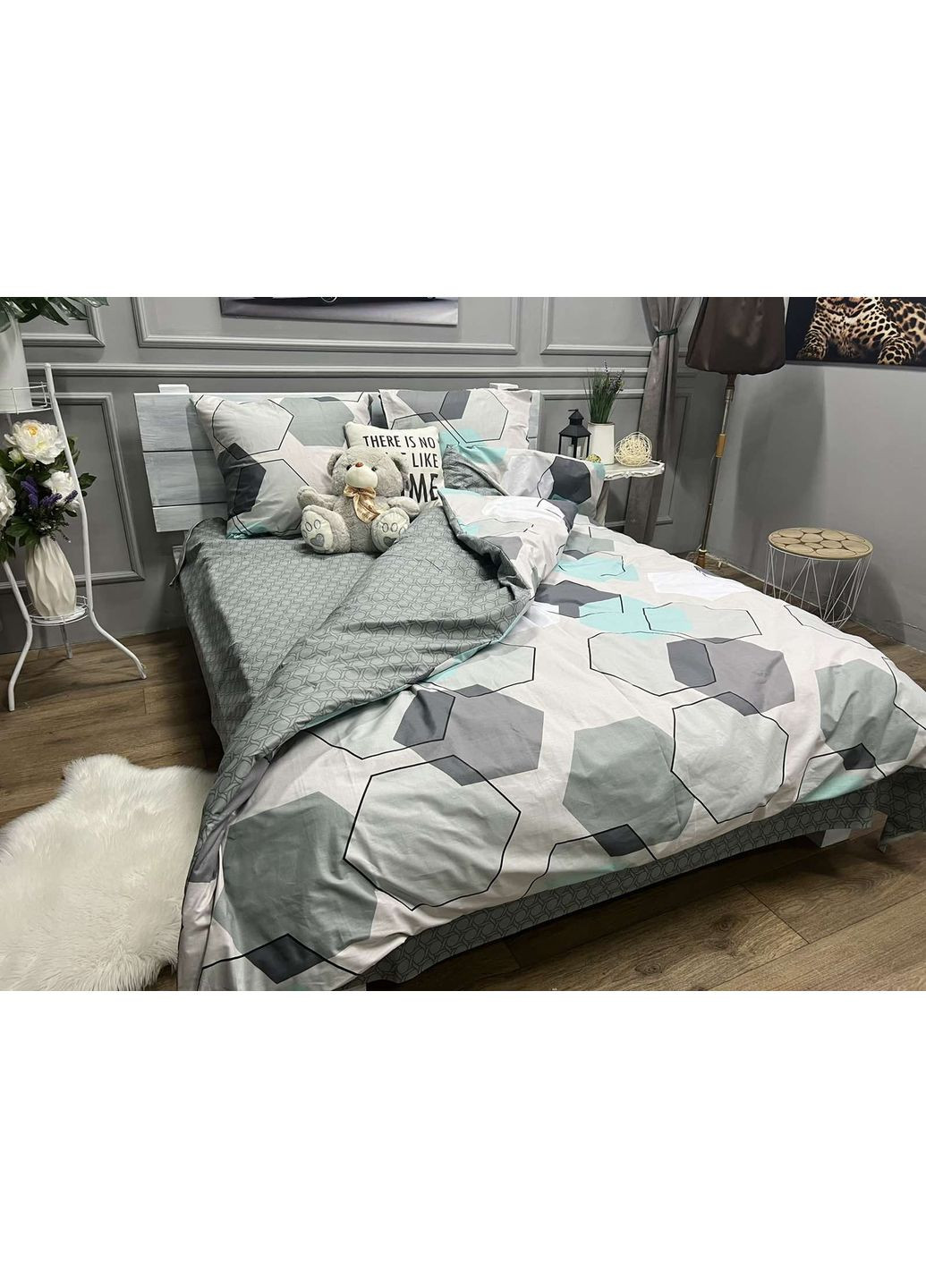 Комплект постільної білизни Бязь Голд "Абстракція" Півтораспальний 150х220 см No Brand (368559544)